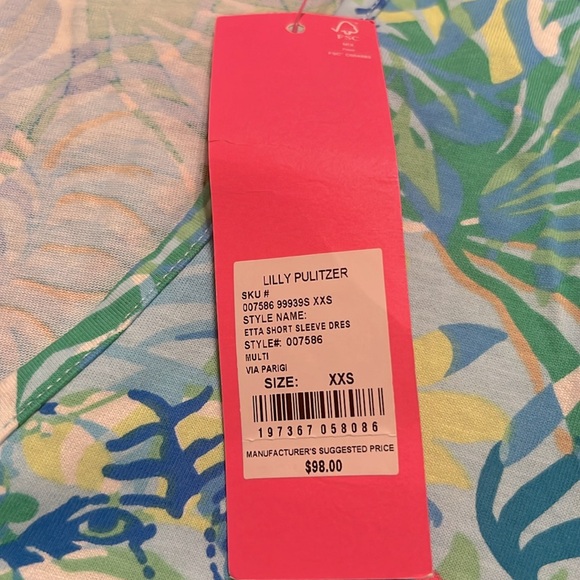 Lilly Pulitzer Etta Frond Print Cotton T-Shirt Dress - Picture 9 of 10